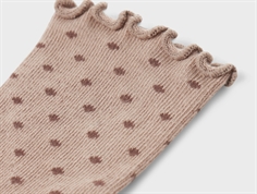 Lil Atelier birch/etherea prikkede strømper bomuld (4-pak)